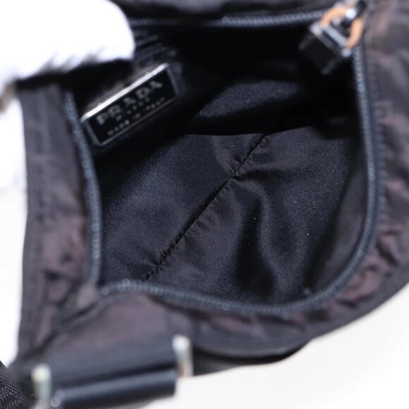 PRADA Shoulder Bag Nylon Black Silver - Picture 14 of 16